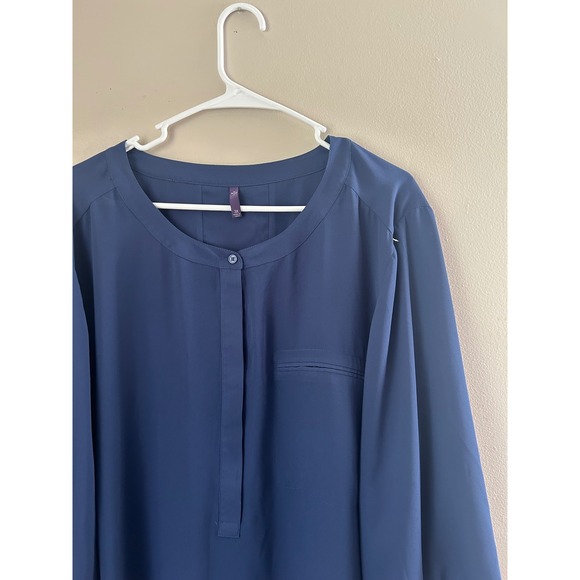 SOLD ( Do not buy ) NYDJ Womens 3X Blue 3/4 Sleeve Blouse To - Picture 4 of 6